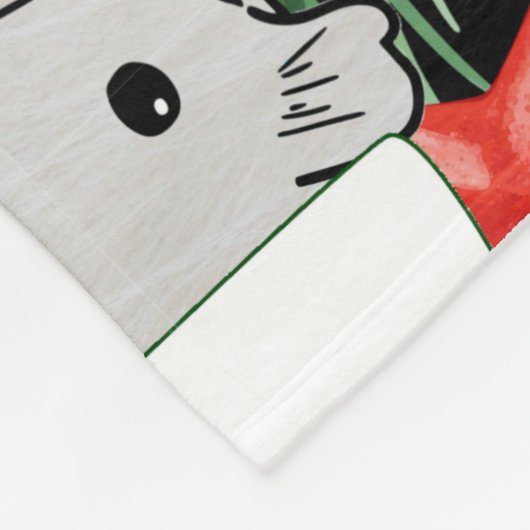 Weihnachtsmann-Guinea Fleecedecke (Ecke)