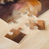 Weihnachtsmann hält Silken Windhound Christmas Kun Puzzle (Seite)