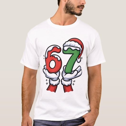 Weihnachtsmann Hände Spaß T-Shirt (Vorderseite)