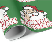 Weihnachtsmann hat ein großes Paket Geschenkpapier (Rolleneckpunkt)