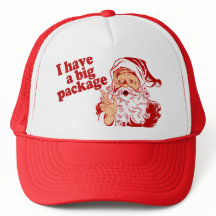 Weihnachtsmann hat ein großes Paket