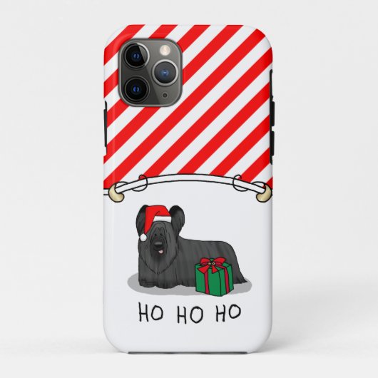 Weihnachtsmann Hat Skye Terrier (schwarz) Case-Mate iPhone Hülle (Rückseite)