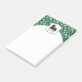 Weihnachtsmann Hat Skye Terrier (schwarz) Post-it Klebezettel (angewinkelt)