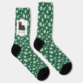 Weihnachtsmann Hat Skye Terrier (schwarz) Socken (Rechts)