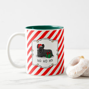 Weihnachtsmann Hat Skye Terrier (schwarz) Zweifarbige Tasse
