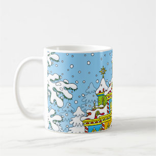 Weihnachtsmann Hausweihnachtsmann,mann,haus,winter Kaffeetasse