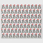 Weihnachtsmann Havanese Welppy Wrapping Paper Geschenkpapier (Flach)