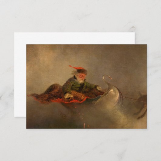 Weihnachtsmann, Heiligabend von William H. Beard Dankeskarte (Vorne/Hinten)