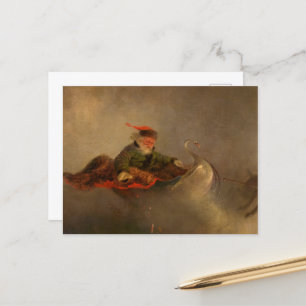 Weihnachtsmann, Heiligabend von William H. Beard Postkarte