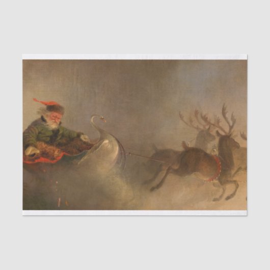 Weihnachtsmann, Heiligabend von William H. Beard Seidenpapier (Vorderseite)