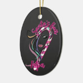 Weihnachtsmann - Helfer des Weihnachtsmanns Keramik Ornament (Links)