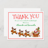 Weihnachtsmann Hirsch Weihnachtsmann Dankeschön-Ka (Vorne/Hinten)