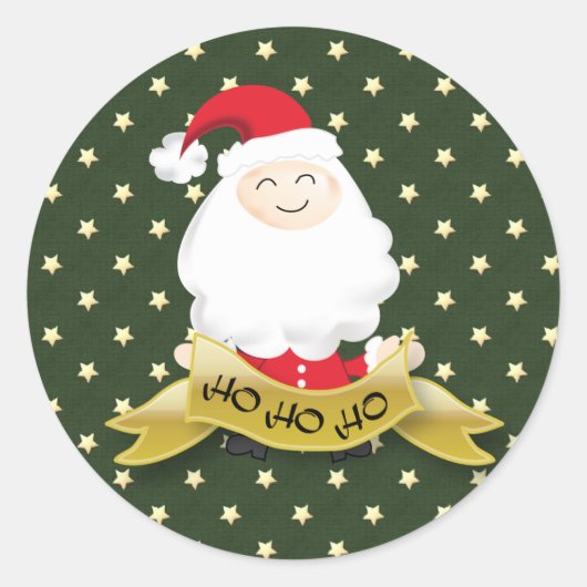 Weihnachtsmann Ho Ho Ho Aufkleber (Vorderseite)