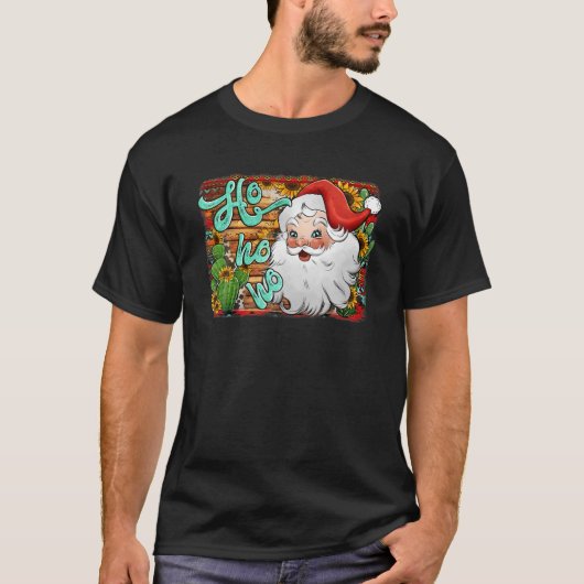 Weihnachtsmann Ho Ho Ho Frohe Weihnachten glauben T-Shirt (Vorderseite)