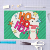 Weihnachtsmann "Ho Ho Ho" Seidenpapier (Handwerk)