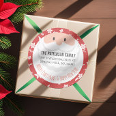 Weihnachtsmann Ho Ho Weihnachtsfest Neujahrsanspra Runder Aufkleber