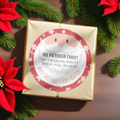 Weihnachtsmann Ho Ho Weihnachtsfest Neujahrsanspra Runder Aufkleber