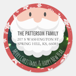 Weihnachtsmann Ho Ho Weihnachtsfest Neujahrsanspra Runder Aufkleber
