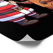 Weihnachtsmann Hochglanzkinder in Capybara Poster (Ecke)