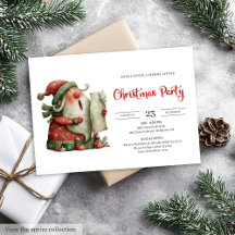 Weihnachtsmann Humor Trendige Wasserfarben-Party-E