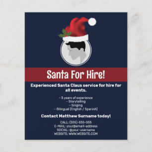 Weihnachtsmann-Hut benutzerdefinierte Foto-Vorlage Flyer