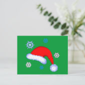 Weihnachtsmann-Hut Feiertagspostkarte (Stehend Vorderseite)