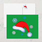 Weihnachtsmann-Hut Feiertagspostkarte (Vorne/Hinten)