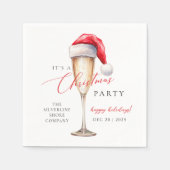 Weihnachtsmann Hut Festive Weihnachtsfeier Serviette (Vorderseite)