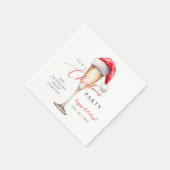 Weihnachtsmann Hut Festive Weihnachtsfeier Serviette (Ecke)