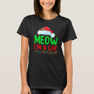 Weihnachtsmann-Hut Miau Ich Bin Eine Katze Weihnac T-Shirt