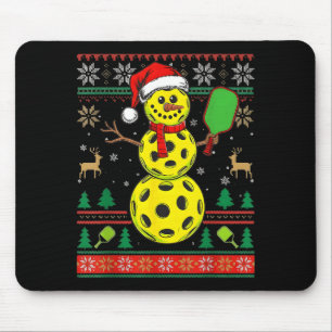 Weihnachtsmann Hut Schneemann Xmas Ckleball hässli Mousepad
