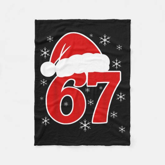 Weihnachtsmann-Hut Six Seven 6 7 67 Meme Gen Alph Fleecedecke (Vorderseite)
