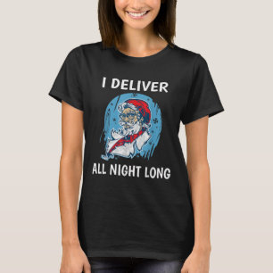Weihnachtsmann ich liefere die ganze Nacht lang lu T-Shirt