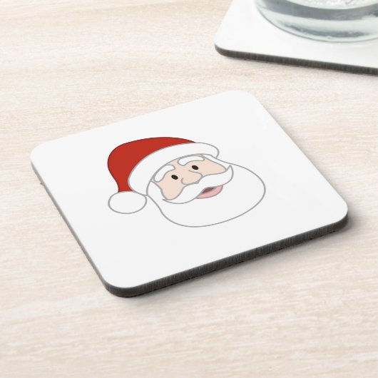 Weihnachtsmann-Illustration Getränkeuntersetzer (Linke Seite)