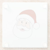 Weihnachtsmann-Illustration Glasuntersetzer (Rückseite)