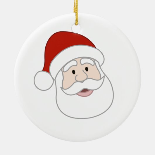Weihnachtsmann-Illustration Keramikornament (Hinten)