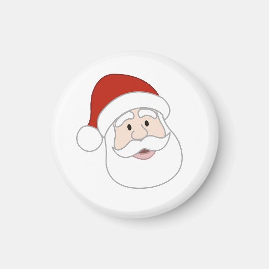 Weihnachtsmann-Illustration Magnet (Vorne)