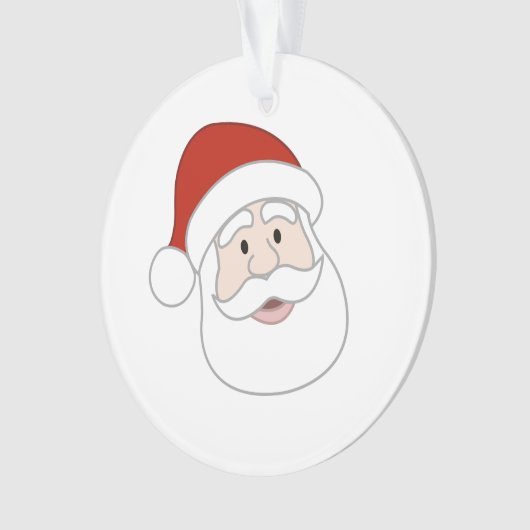 Weihnachtsmann-Illustration Ornament (Vorderseite)
