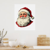 Weihnachtsmann-Illustration Poster (Küche)