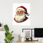 Weihnachtsmann-Illustration Poster (Heimbüro)