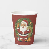 Weihnachtsmann Illustration Weihnachtszeitung Pappbecher (Vorderseite)