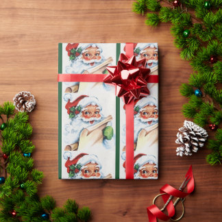 Weihnachtsmann im alten Stil Vintage-Weihnachtsver Geschenkpapier