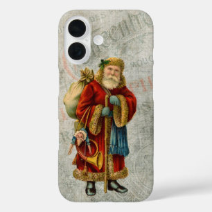Weihnachtsmann im altmodischen Stil der alten Welt iPhone 16 Hülle