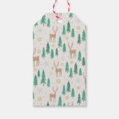 Weihnachtsmann im Evergreen Winterwald Geschenkanhänger (Vorderseite)