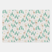 Weihnachtsmann im Evergreen Winterwald Geschenkpapier Set (Vorderseite 3)