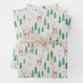Weihnachtsmann im Evergreen Winterwald Geschenkpapier Set (Beispiel)