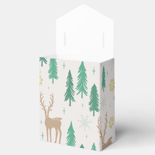 Weihnachtsmann im Evergreen Winterwald Geschenkschachtel (Geöffnet)