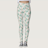 Weihnachtsmann im Evergreen Winterwald Leggings (Vorderseite)
