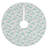 Weihnachtsmann im Evergreen Winterwald Polyester Weihnachtsbaumdecke (Vorderseite)