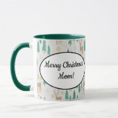 Weihnachtsmann im Evergreen Winterwald Tasse (Links)